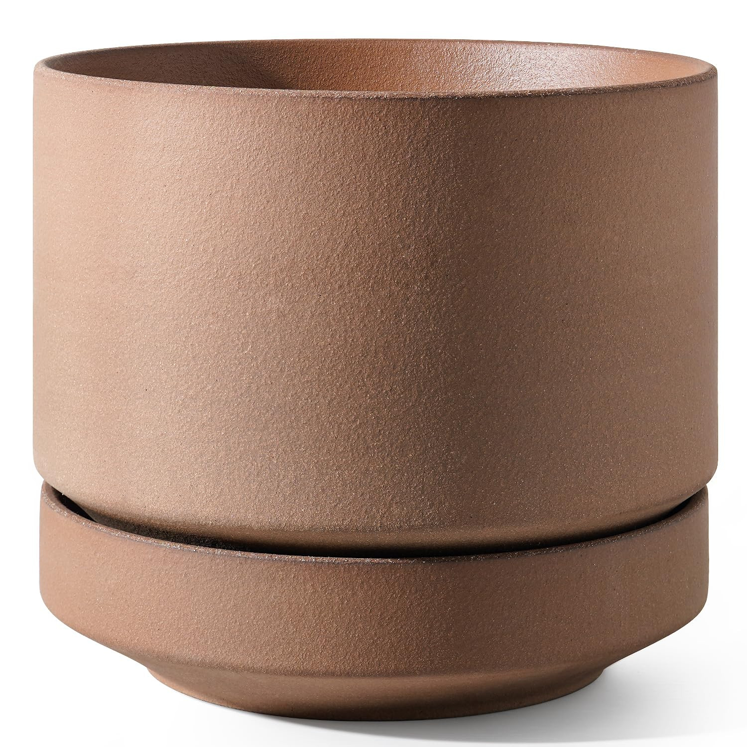 LE TAUCI Large 14 Inch Plant Pot with Saucer | Ceramic Outdoor & Indoor Big Planter Pot | Drainag... | Amazon (US)