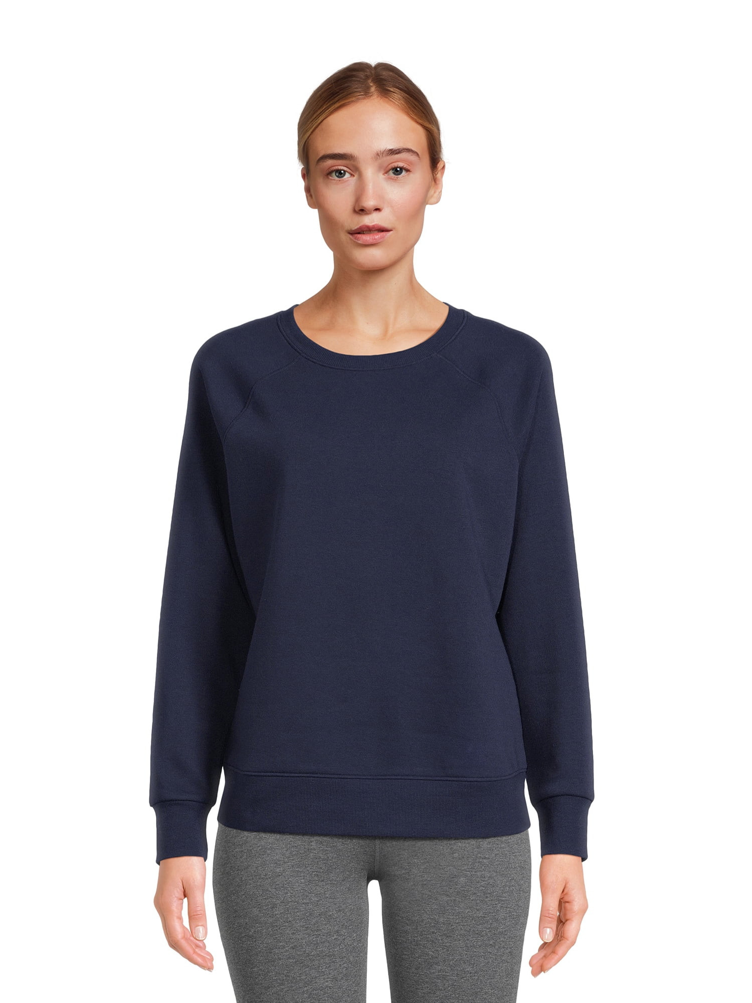 Athletic Works Women's Fleece Crewneck Sweatshirt, Sizes XS-XXXL | Walmart (US)