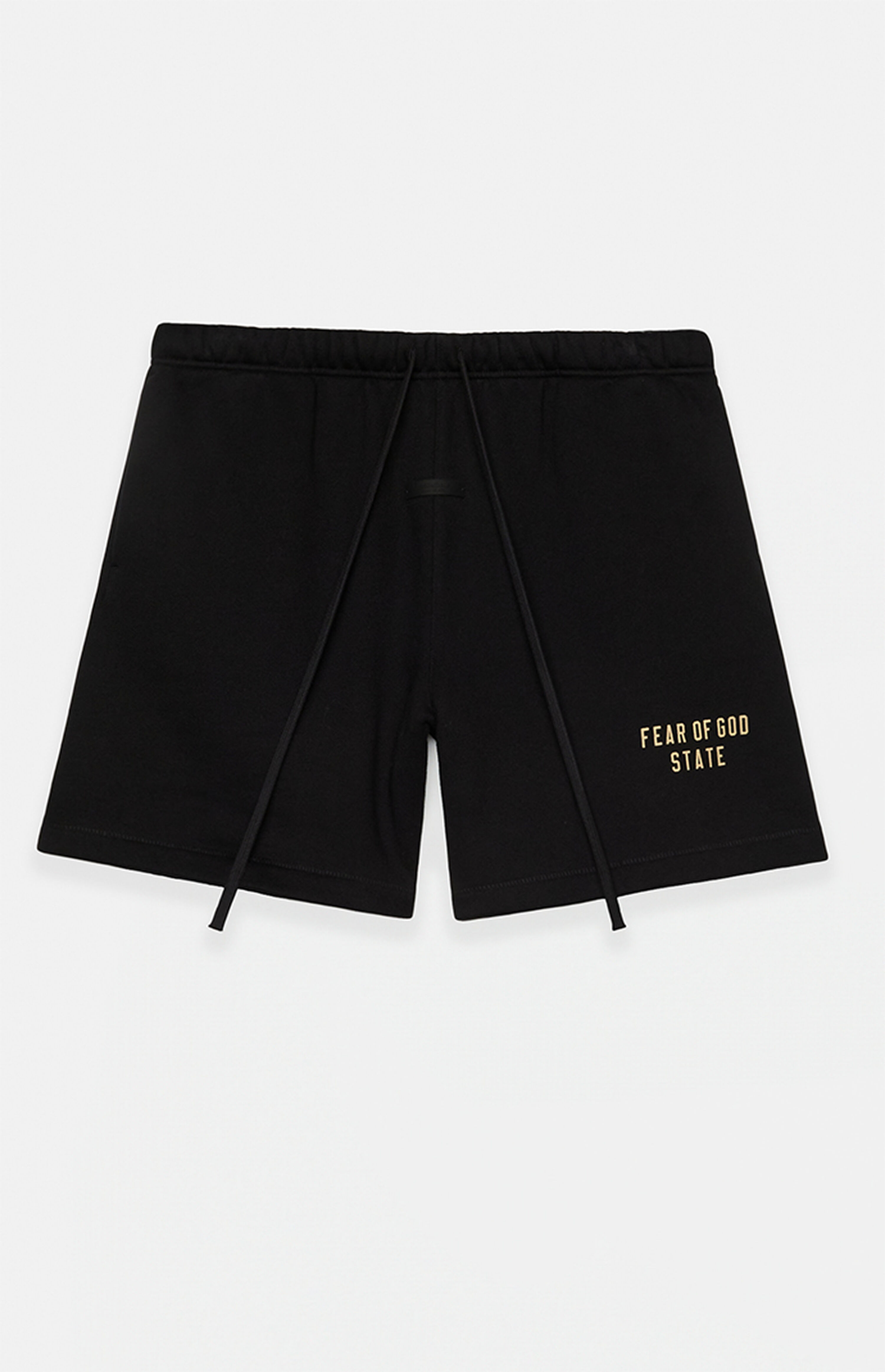 Fear of God Essentials Black Fleece Soccer Sweat Shorts | PacSun