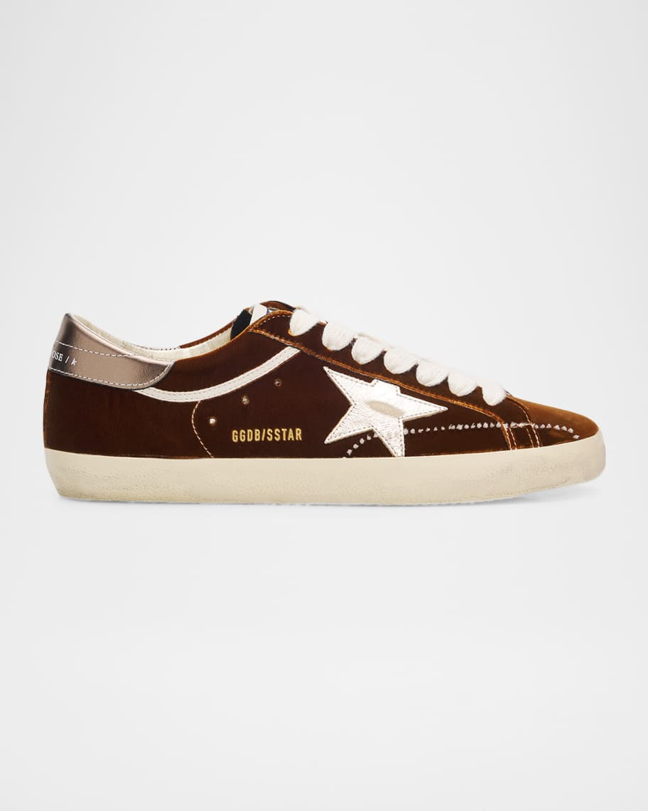 Golden Goose Men's Super Star Velvet Low-Top Sneakers | Neiman Marcus