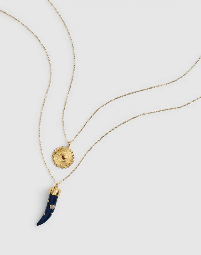 Semiprecious Horn Charm Necklace | Madewell