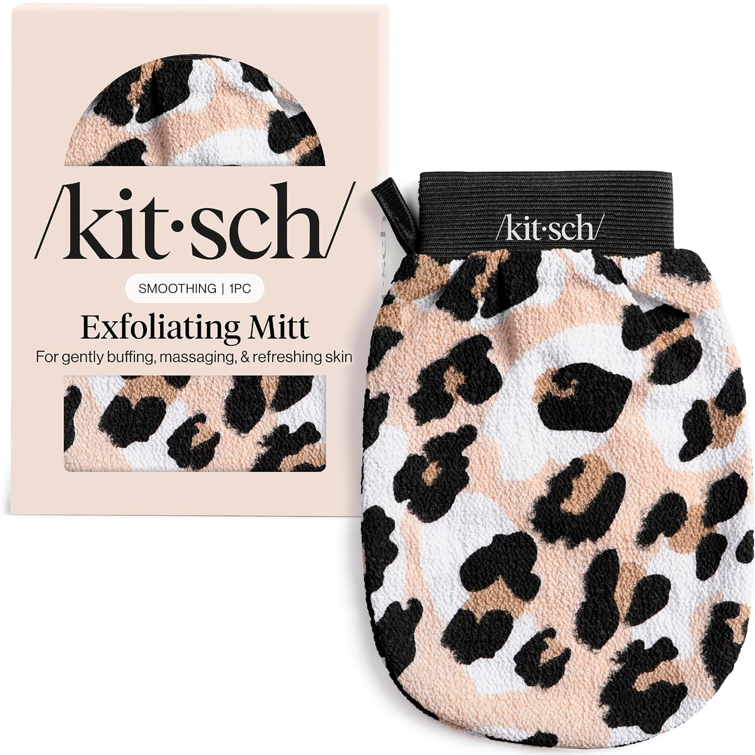 Kitsch Exfoliating Glove – Exfoliating Mitt - 1pc Leopard | Amazon (US)