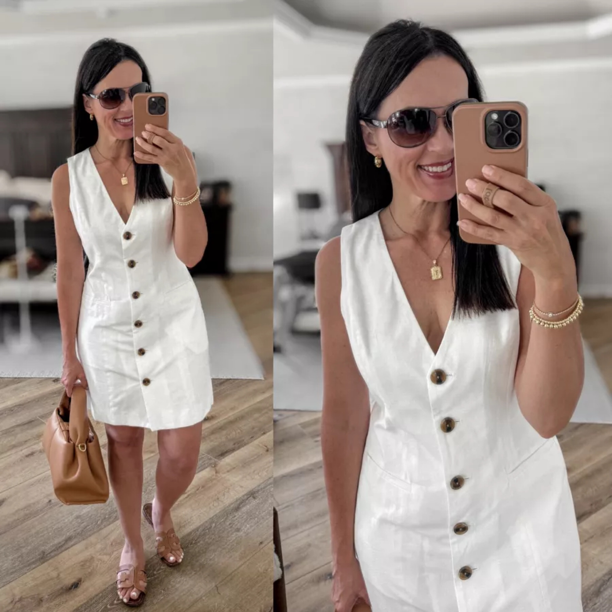 Summer dress season continues! This dress is literally perfect. Great for casual events, outdoor events, or just day to day. It has a luxe feel at only $35! Sizing: Dress runs TTS, wearing medium. Size based on hips because it has no stretch. Summer outfit | dress | summer sandals | white dress | mini dress | vest dress | vacation outfit



#LTKOver40 #LTKFindsUnder50 #LTKStyleTip
