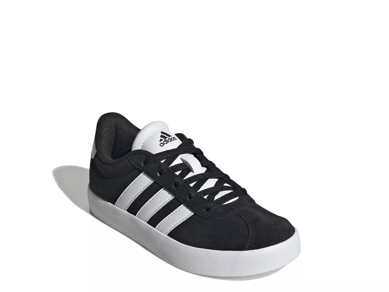 adidas VL Court 3.0 Sneaker Kids' | Boy's | Black/White | Size 5 Youth | Sneakers | Lace-Up | DSW