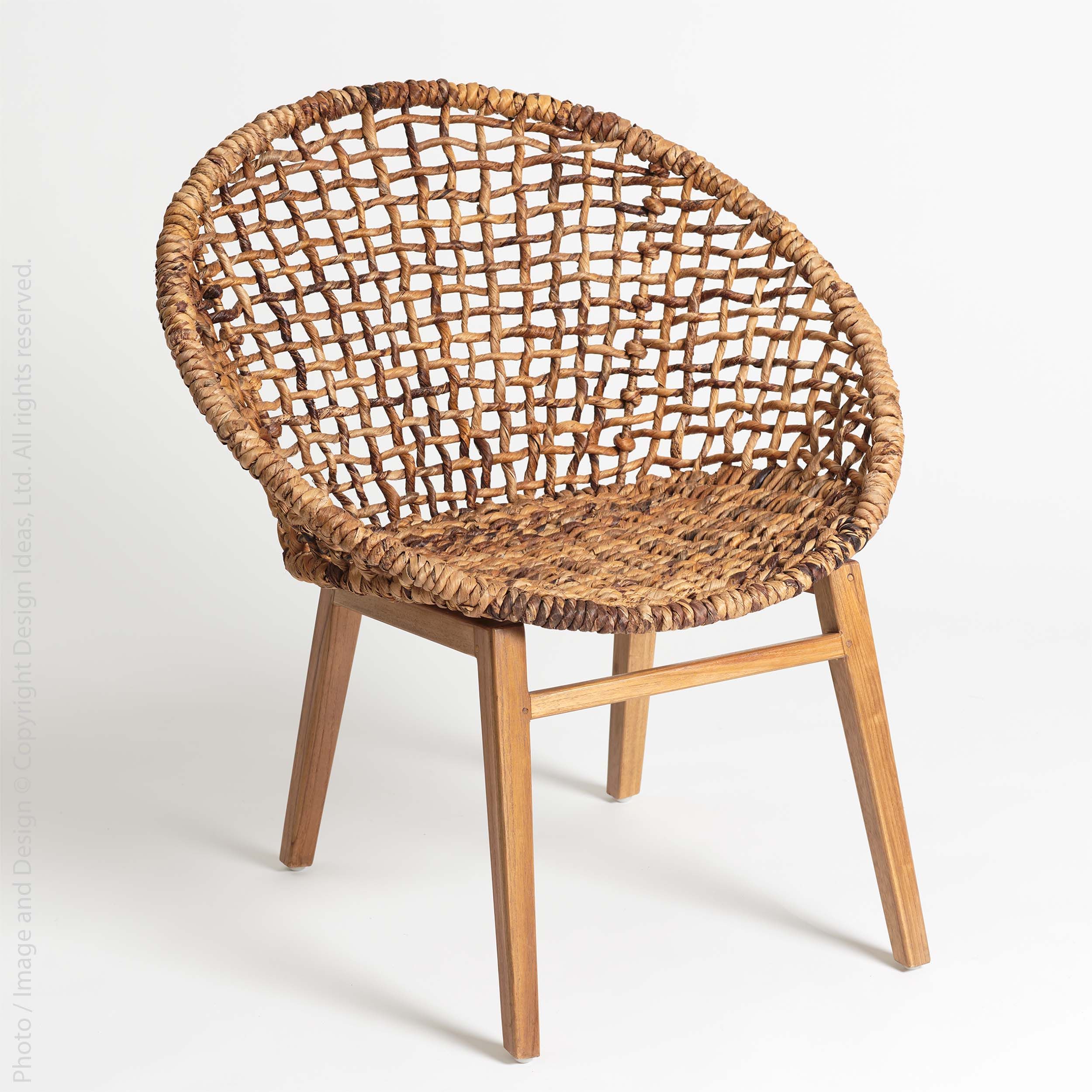 Paloma™ Abaca, wood and iron chair | Texxture Home