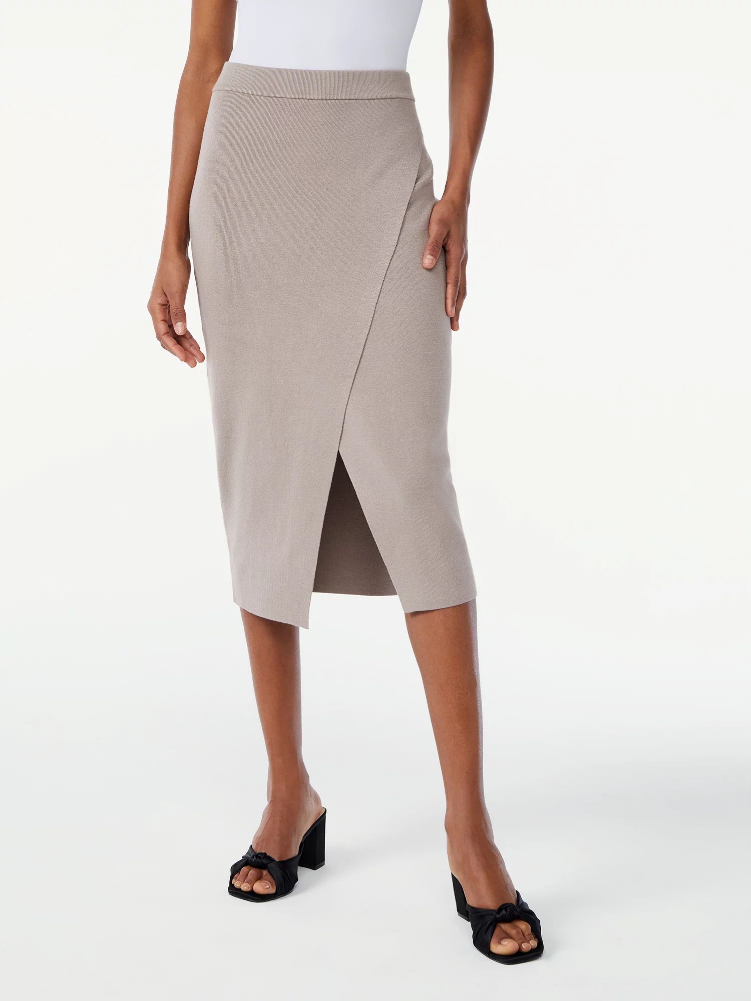 Scoop Women's Slit Midi Skirt - Walmart.com | Walmart (US)