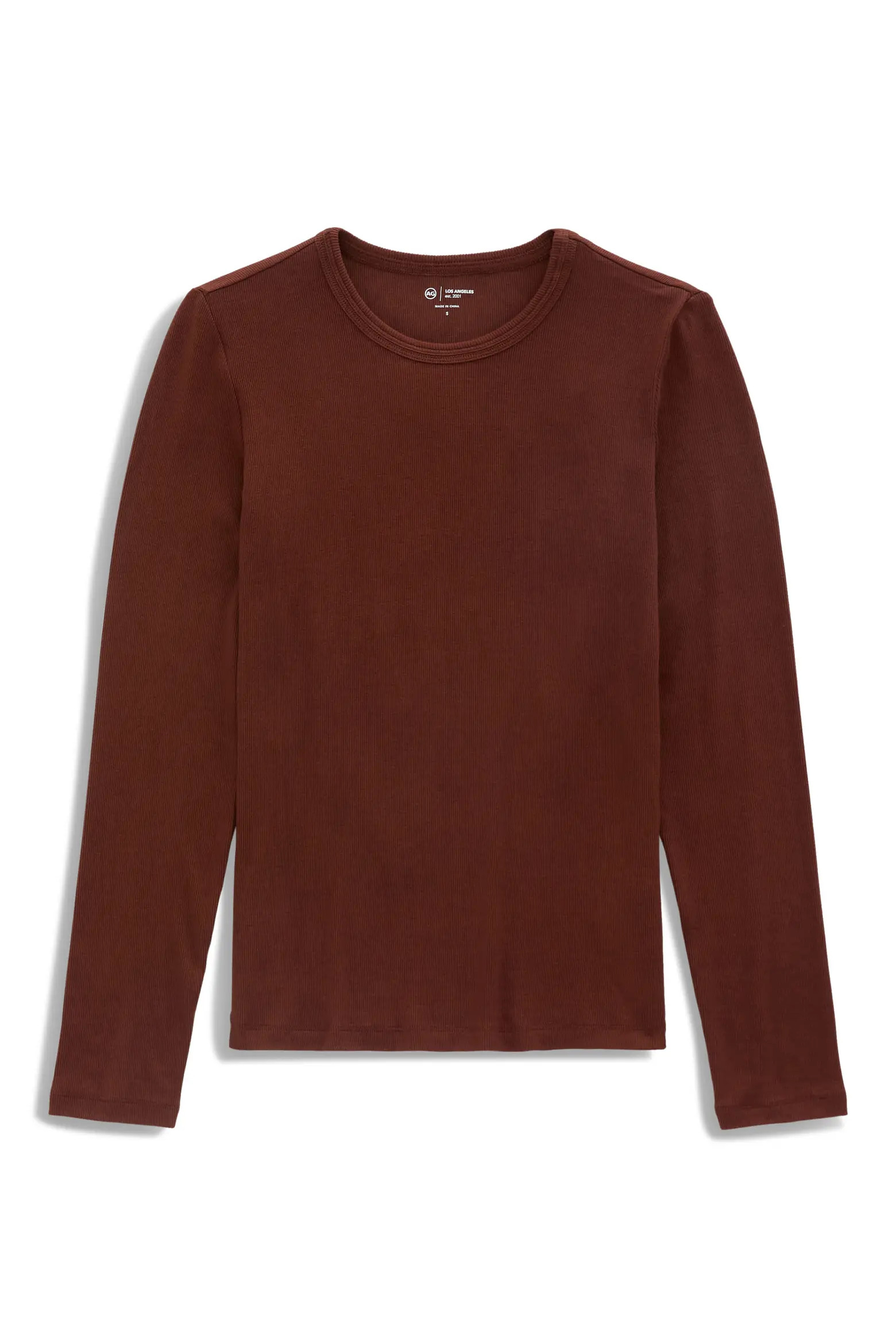 AG Julia Rib Long Sleeve Top (Women) | Nordstrom | Nordstrom