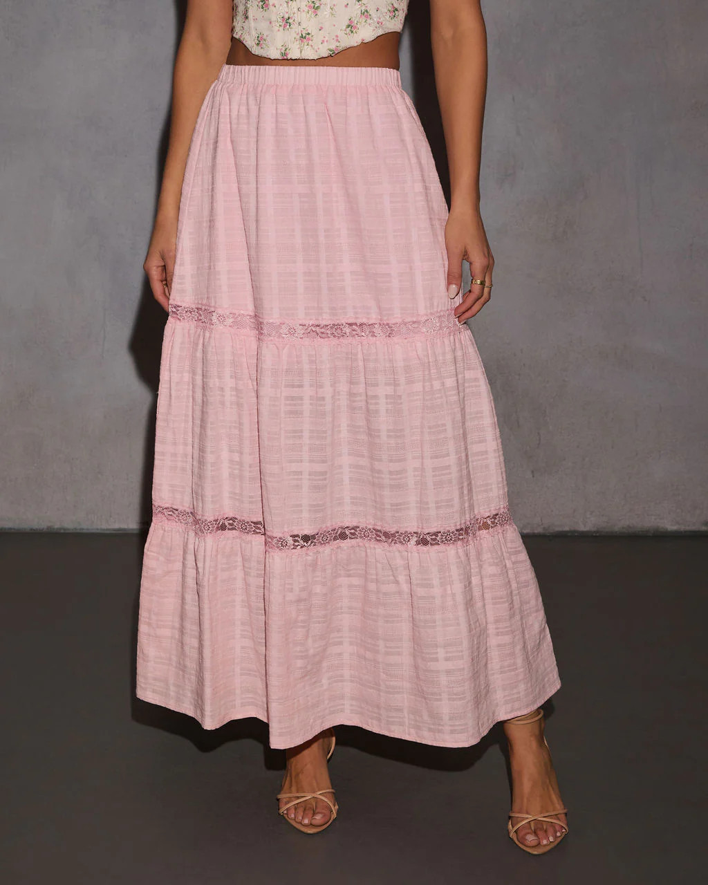 Graciela Lace Trim Maxi Skirt | VICI