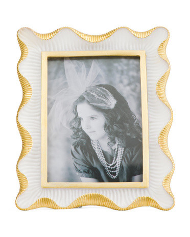 5x7 Scalloped Metallic Edge Tabletop Picture Frame | TJ Maxx