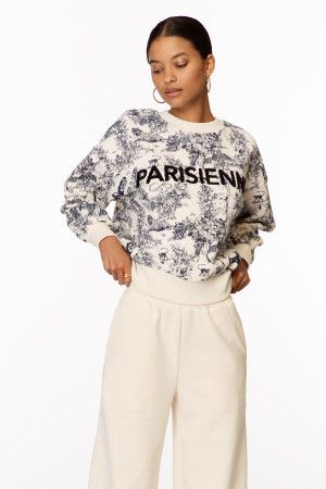 Parisienne Cream Crewneck | EllandEmm