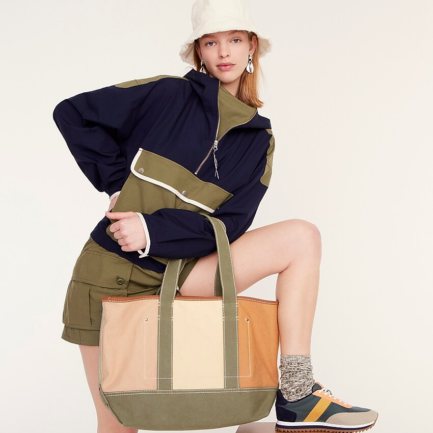 Medium Montauk tote in colorblock | J. Crew US