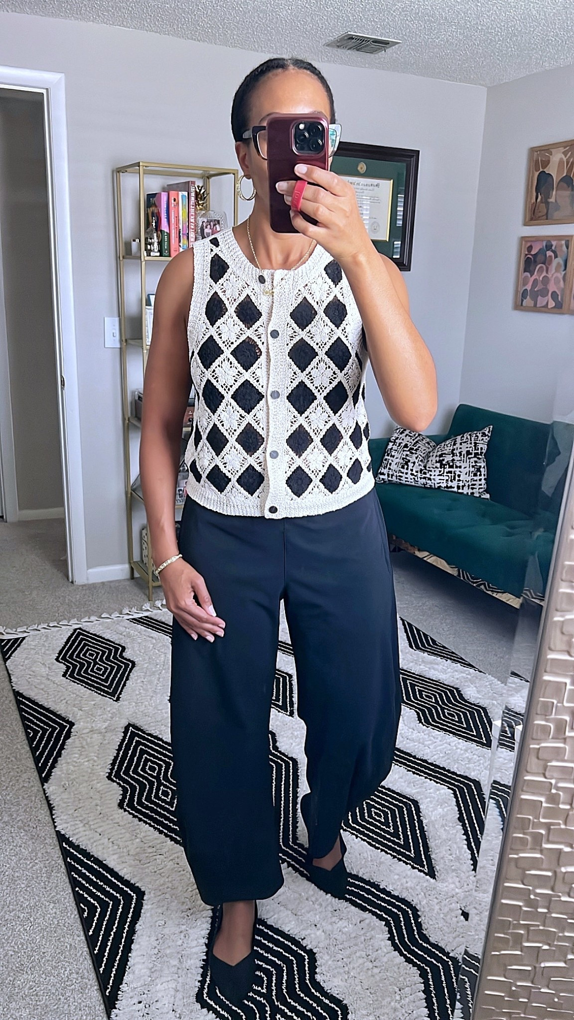My Fort Lauderdale travel outfit is super comfortable without sacrificing style. 

• Sézane Ron Top (medium)
• Ruti On The Loose Work Pant (I sized up to a 10 for a roomier fit)
• Kendra Scott Kelly Hoop Earrings
• Kendra Scott Kelly Bangle Bracelet
• Rothy's The Point (size 10.5)

These Ruti On The Loose Work Pant were a bit of a splurge, but they’re truly unique & flattering. They feel like an athletic pant but look like a dress pant. And they transition easily from casual to dressy.

*Currently on sale - save 25% off sitewide with Ruti. 

Fall outfits, fall style, Travel outfit, airport outfit, casual fall outfit, barrel leg, on the loose work pants, workwear, office outfit, business casual, fall outfit, work outfit, fall workwear, women's fashion, fall fashion, fall outfit inspo, fall ootd, sézane, sezane lovers, French fashion

#LTKGiftGuide #LTKHoliday #LTKCyberWeek #LTKOver40 #LTKMidsize #LTKSeasonal #LTKSaleAlert #LTKTravel #LTKWorkwear