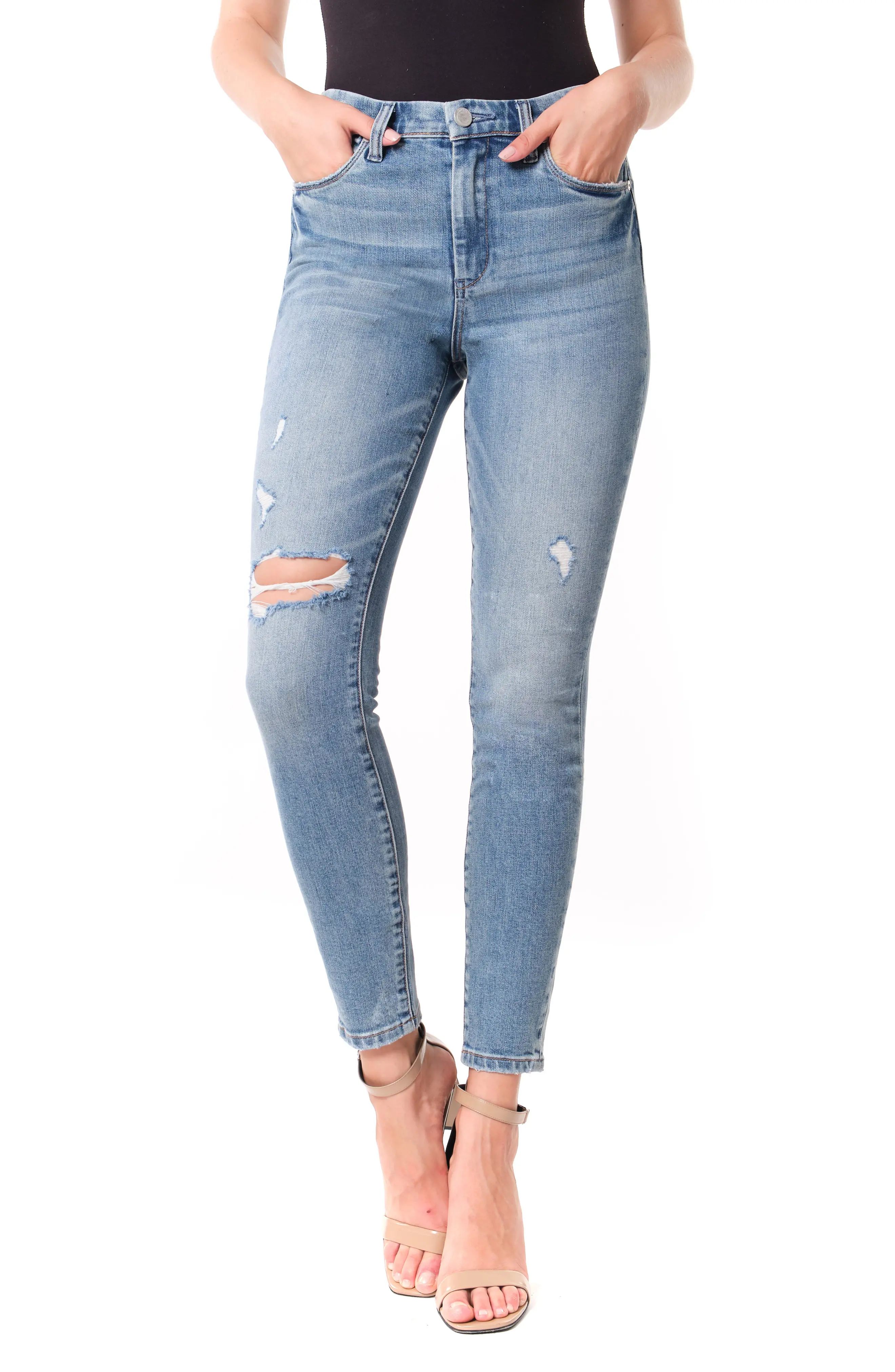 Women's Blanknyc The Bond Ripped Skinny Jeans, Size 29 - Blue | Nordstrom