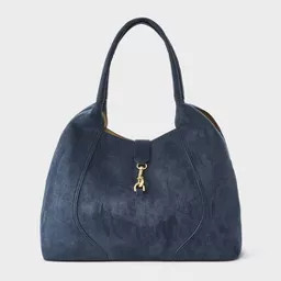 Faux Suede Slouchy Shoulder Tote Bag - A New Day\u2122 Blue | Target
