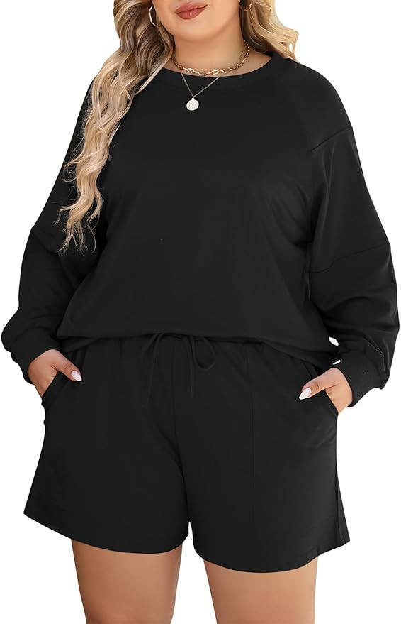 Nemidor Plus Size Fall Sweatsuit for Women Spring Matching Lounge Sets Casual Long Sleeve Top and... | Amazon (US)