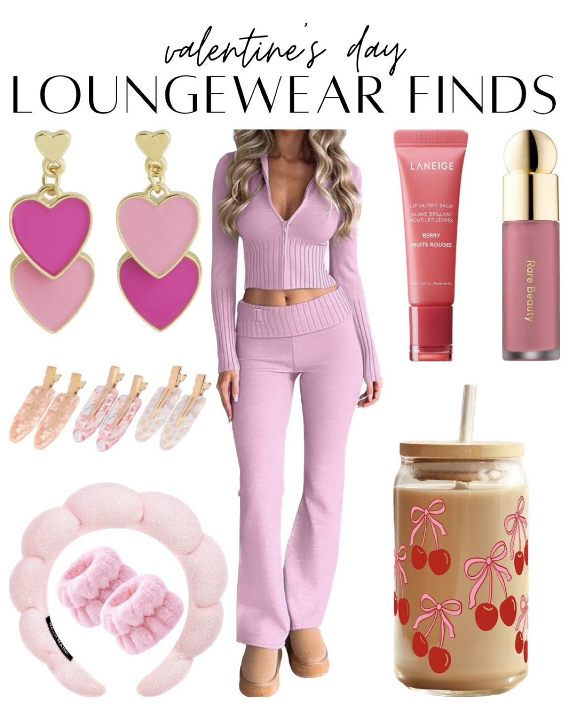 valentine’s day loungewear finds 💞 pink sweat set, pink loungewear, pink headband, grwm headband, pink socks, heart socks, pink mug, girly mug, girly cup, pink slippers, heart earrings, heart jewelry, valentine’s day jewelry 

#LTKStyleTip #LTKHome #LTKBeauty