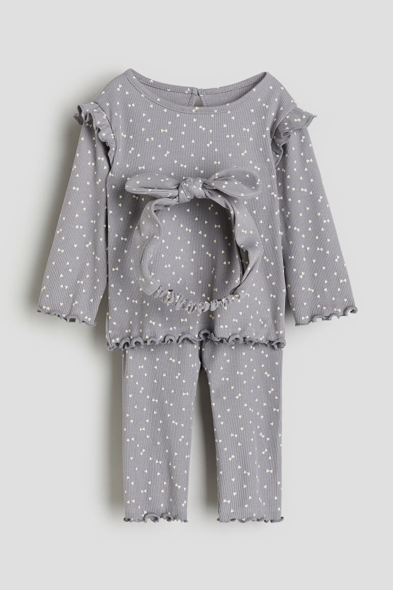 3-piece Ribbed Set | H&M (US + CA)