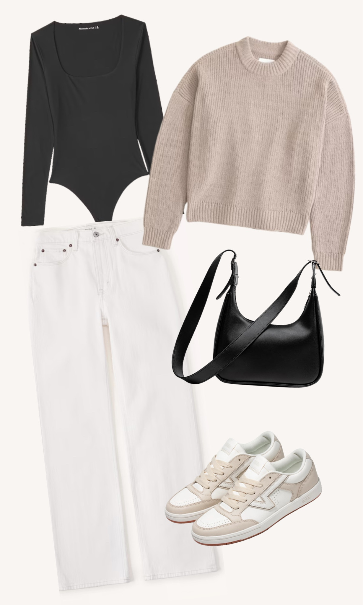 FALL OUTFIT

A cute, simple, capsule moment:
- basic buttery bodysuit
- oversized sweater for layering
- classic white jeans
- casual, trendy sneakers
- black tote/crossbody 

#LTKfindsunder100 #LTKSeasonal #LTKtravel