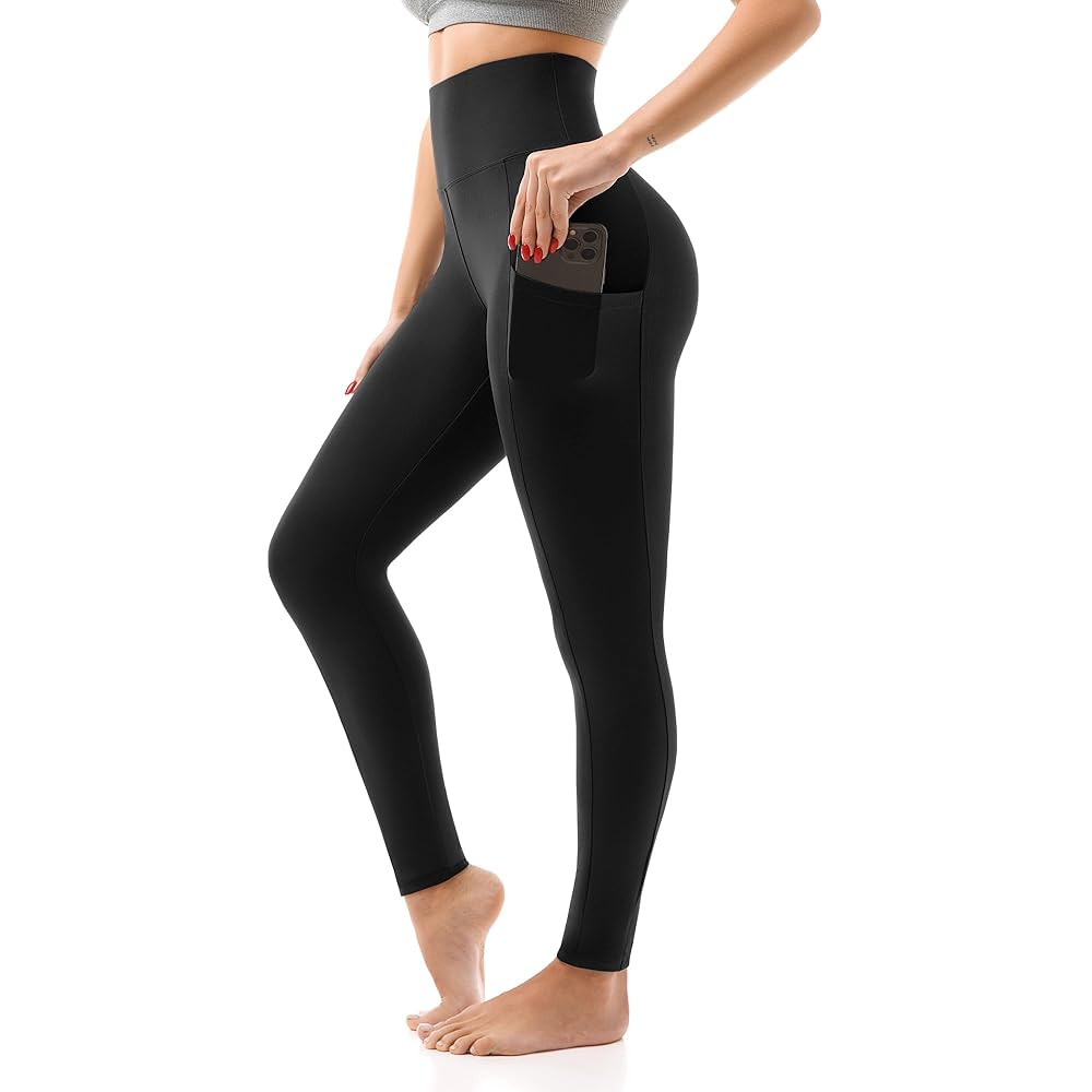 SINOPHANT High Waisted Leggings with Pockets Women, Full Length Capri Buttery Soft Stretchy Yoga ... | Amazon (US)