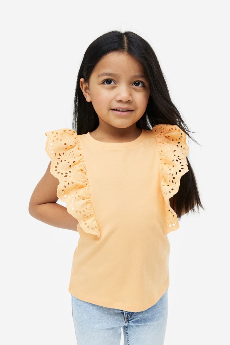 Eyelet Embroidery-detail Top | H&M (US + CA)