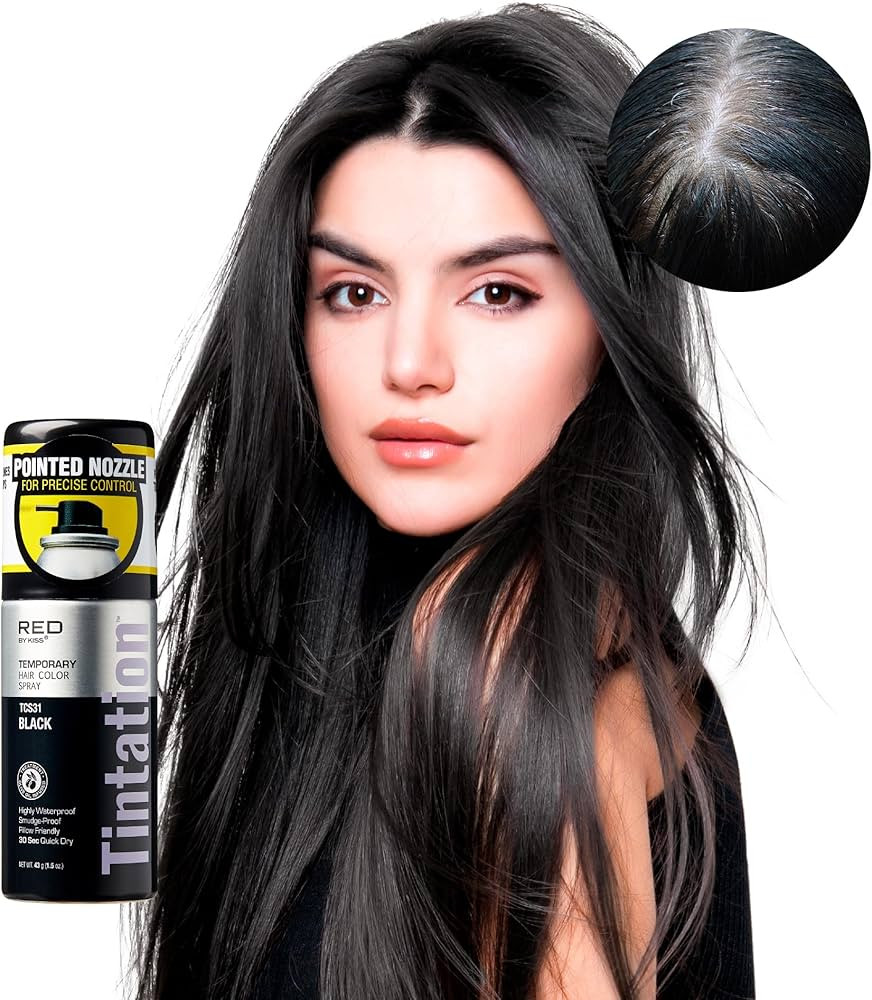 RED by Kiss 1.5OZ. Tintation Temporary Hair Color Spray, Instant Gray Root Cover Up, Water-Resist... | Amazon (US)