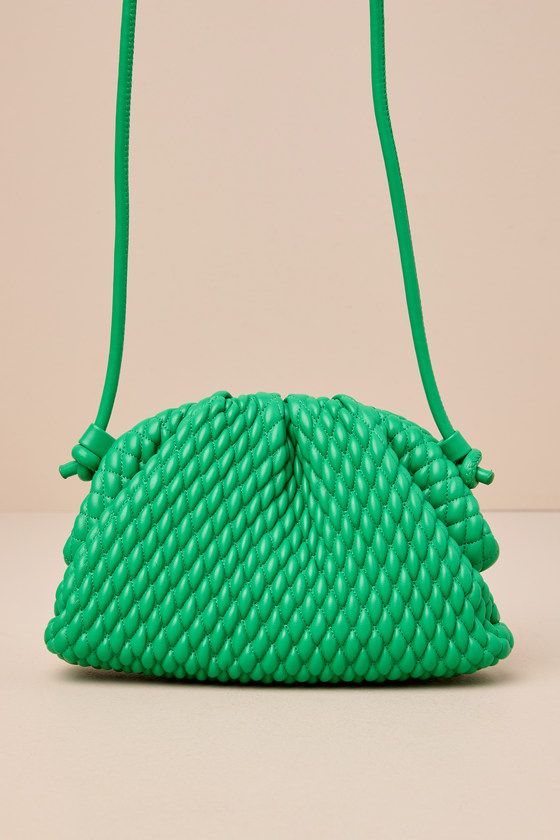 Elise Green Quilted Crossbody Bag | Lulus