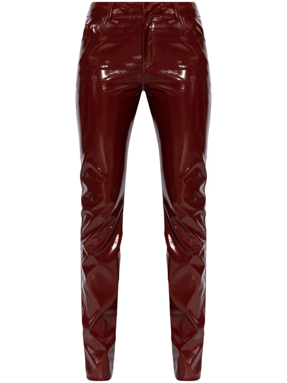 Blumarine Skinny Vinyl Trousers - Farfetch | Farfetch Global