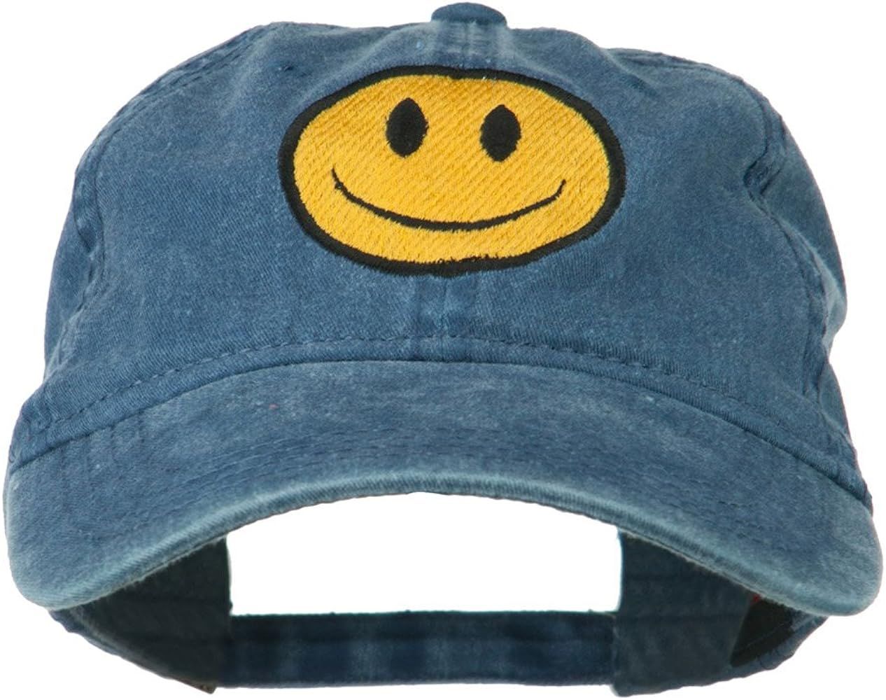 e4Hats.com Smile Face Embroidered Washed Cap | Amazon (US)