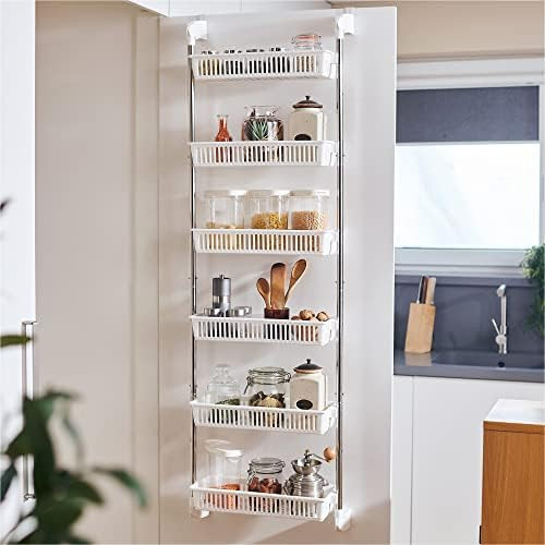 HomeBuddy Over the Door Pantry Organizer - 6 Basket Over Door Pantry Organizer, Sturdy Over the D... | Amazon (US)
