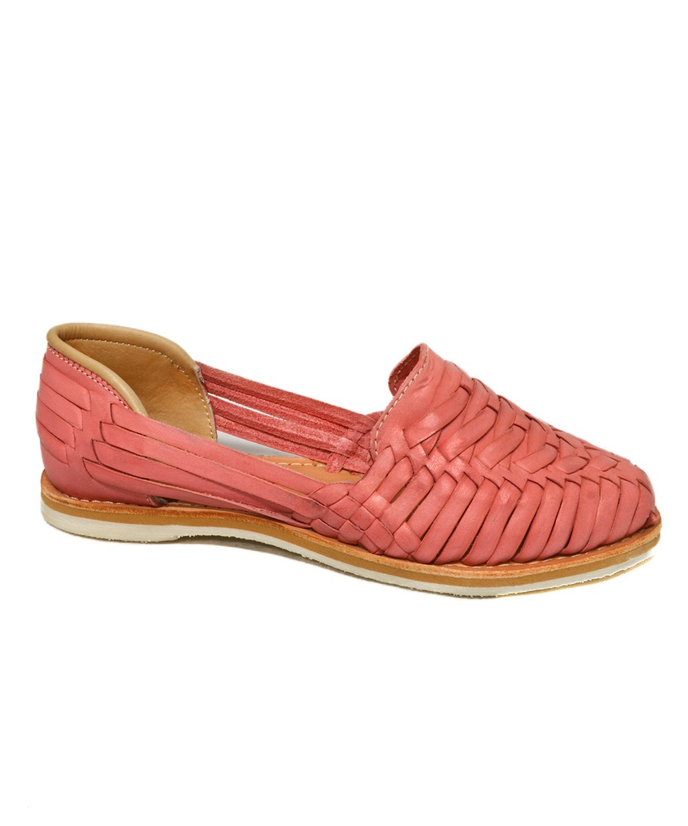Redhawk Boot Co. Women's Skimmers SALMON - Bubble Gum Huarache Leather Sandal - Women | Zulily