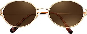 FEISEDY Retro Oval Small Sunglasses for Women Men 90s Trendy Classic Y2K Frame Round Shades UV400... | Amazon (US)