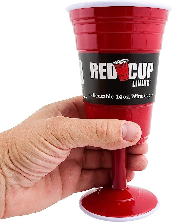 Red Cup Living 14 Oz Wine Cup | Party Wine Cups Ideal for Kids & Adults | Reusable Drinking Suppl... | Amazon (US)