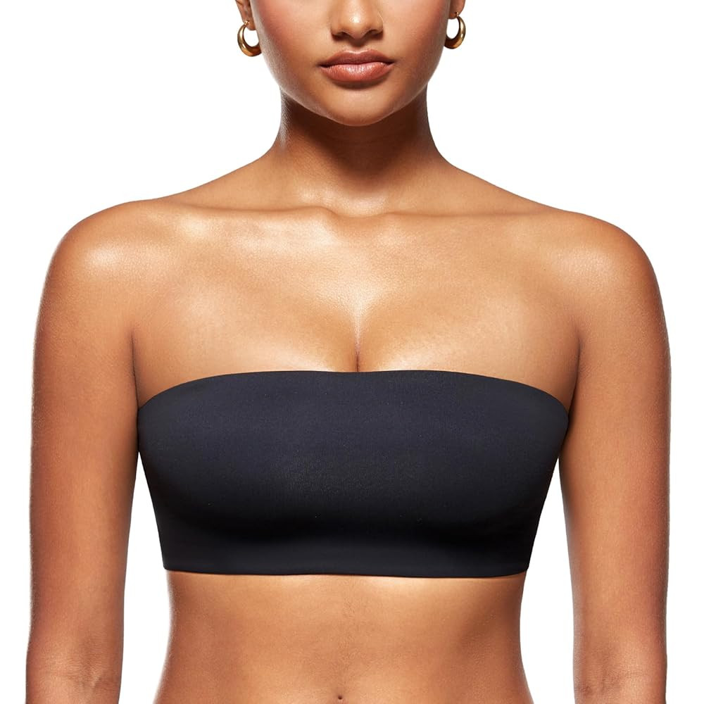 INLYRIC Women's Inbarely Strapless Bandeau Bra Bralette Tube Top Seamless Comfortable Stretchy No... | Amazon (US)