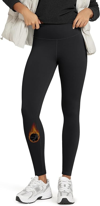 ODODOS Women's Thermal Bonded Fleece Lined Leggings - Thick Warm Winter High Waisted Yoga Pants w... | Amazon (US)