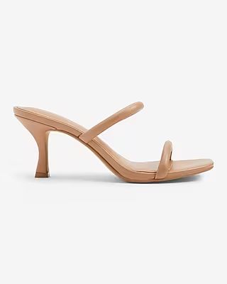 Double Tube Band Heeled Sandals | Express