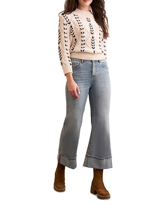 TRIBAL Women's Brooke Cuffed Palazzo Jeans - Macy's | Macy's