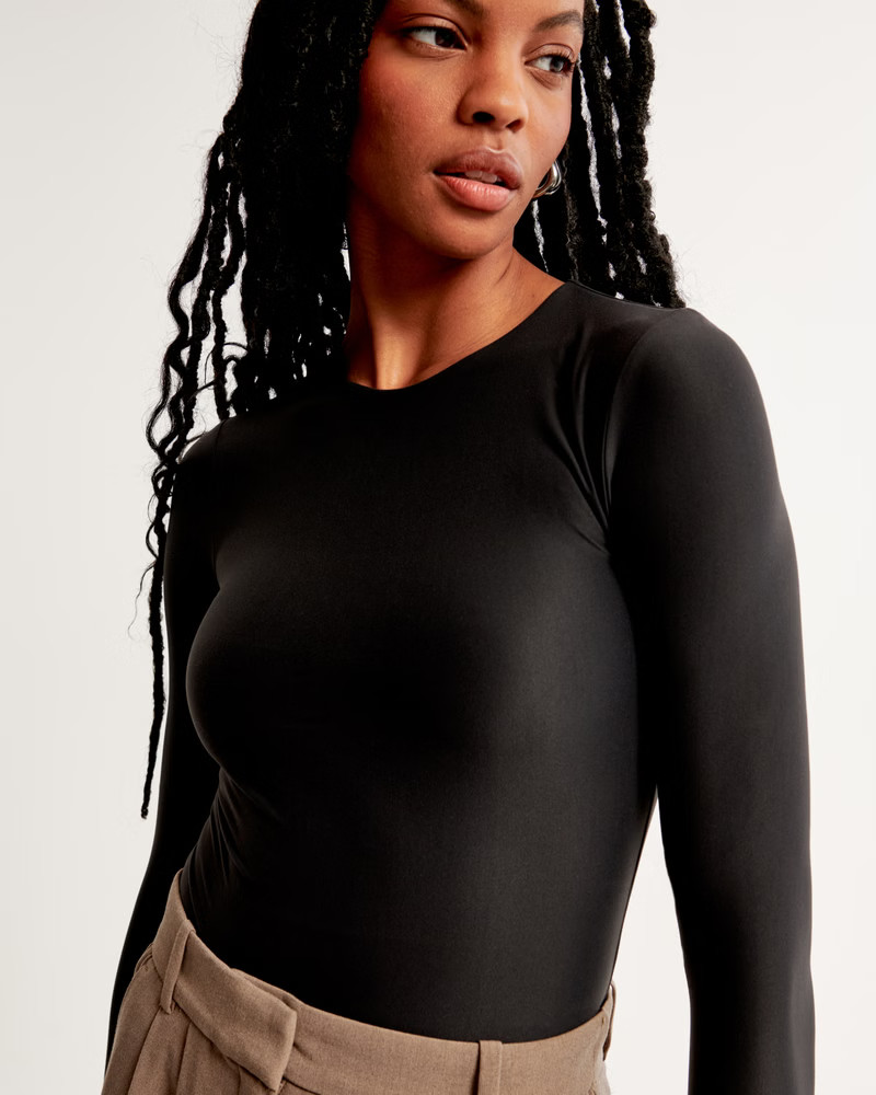 Women's Soft Matte Seamless Long-Sleeve Crew Bodysuit | Women's Tops | Abercrombie.com | Abercrombie & Fitch (US)