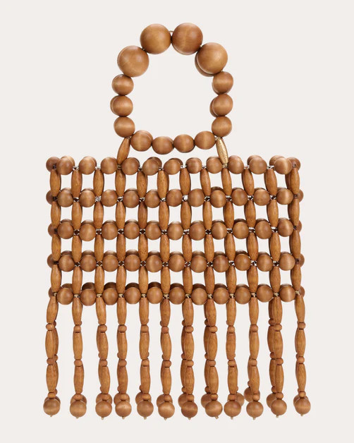 Clara Beaded Wood Handbag | Olivela