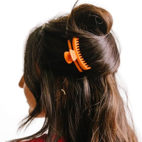 KAXI Hold Everything Mini Hair Claw for Thick & Thin Hair (Neon Orange) | Amazon (US)