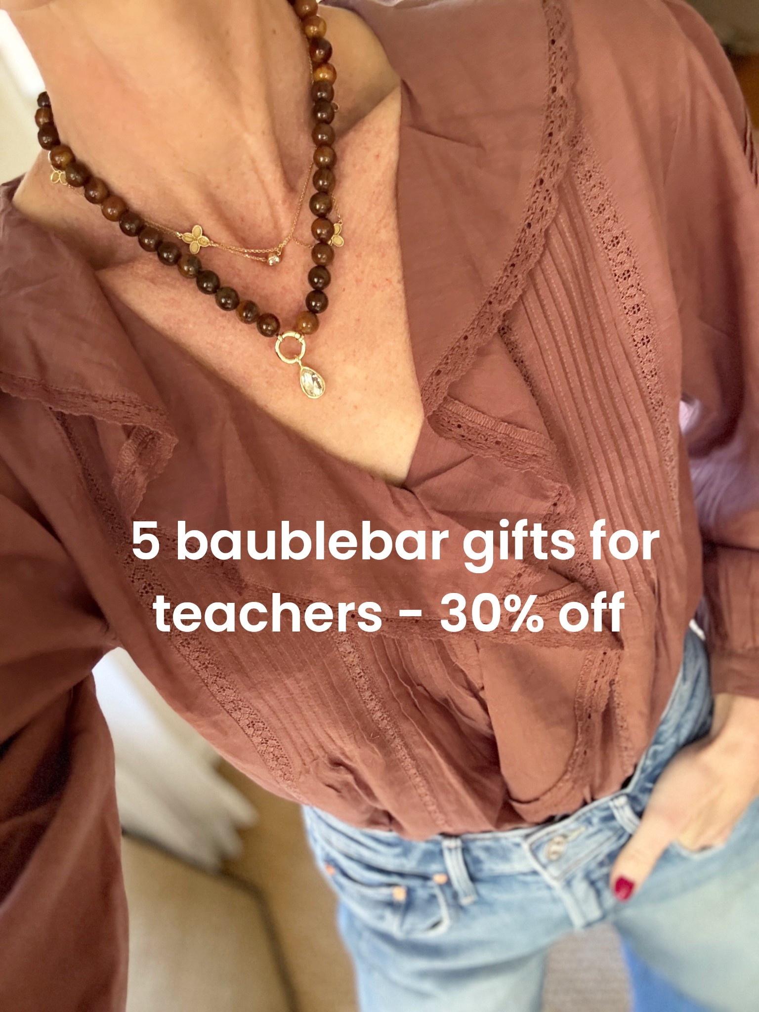 Love a dainty but fun jewel for the teachers! All 30% off 