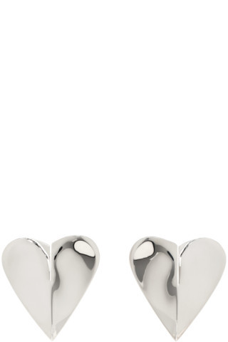 Silver 'Le Cœur' Earrings | SSENSE