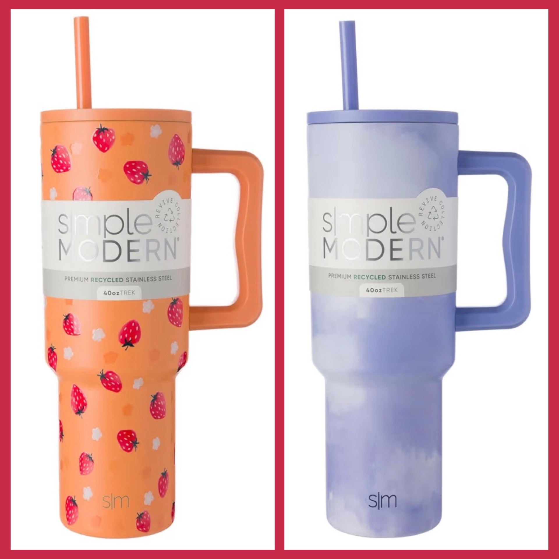 The cutest 40oz Simple Modern Tumblers are down to only around $22 today at Amazon! 🍓 Love the slim silhouette of these stainless steel tumblers - makes it so easy to take them on the go! Several adorable patterns, plus some pretty solids, are included in the sale 💦

#LTKSaleAlert #LTKHome #LTKActive