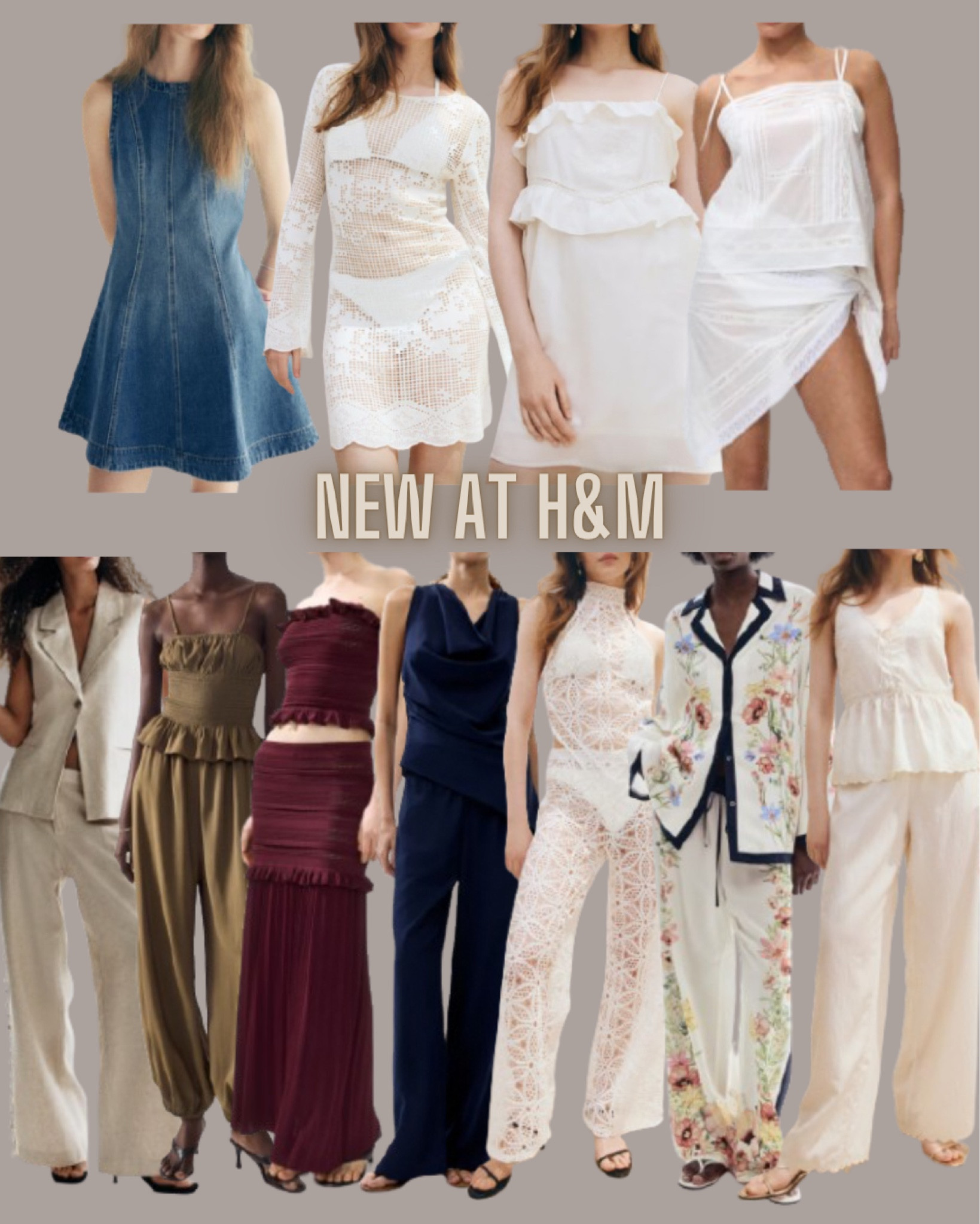H&M fashion
Matching set
Resort wear 
resort set
Swimsuit cover up
Vacation outfit

