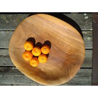 Carved Wood Bowl, Kitchen Wood Table Centerpiece, Artwork, Serving Plate, Wooden Closing Gift, Large | Etsy (US)