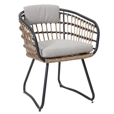 Outdoor Wicker Dining Chairs Set Of 2, Patio Dining Chairs With Cushions, Rattan Dining Armchairs For Lawn, Garden, Poolside, Backyard, Porch, Beige | Wayfair North America