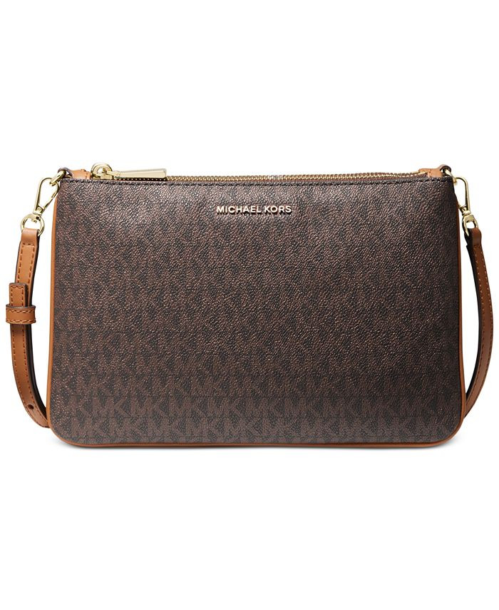 Michael Kors Signature Jet Set Double Pouch Crossbody & Reviews - Handbags & Accessories - Macy's | Macys (US)