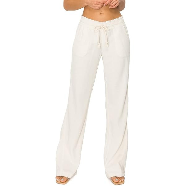 SEVEGO Tall Women Casual Linen Pants 30"/32"/34"/36" Inseam Drawstring Smocked Waist Beach Summer... | Amazon (US)