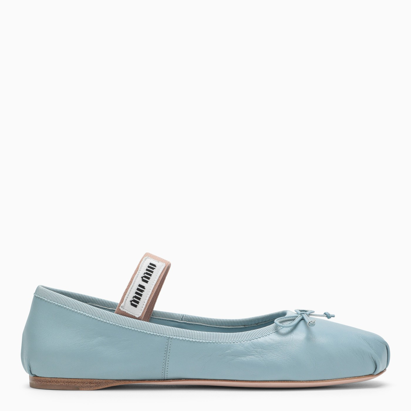 Blue leather ballerina | The Double F