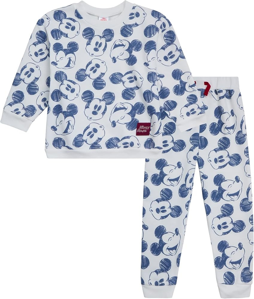 Disney Baby Boys’ Mickey Mouse Jogger Set – Fleece Sweatshirt and Sweatpants (Baby/Toddler/Kids) | Amazon (US)
