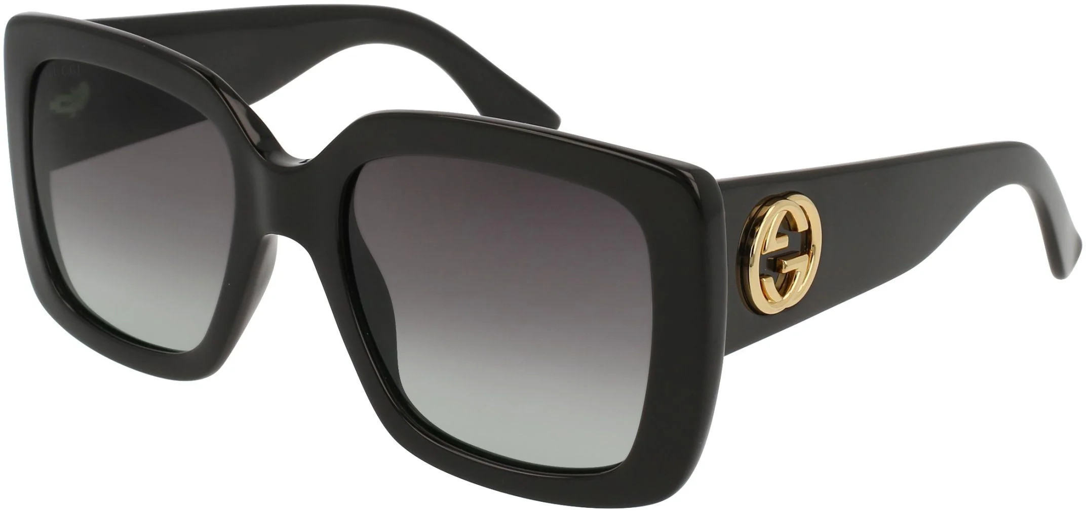 Gucci Web GG0141SN Sunglasses 001 - Black - Grey Women Square | Designer Optics